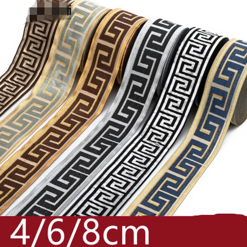 Ruban d'habillage en dentelle brodée ethnique de 5m, Vintage Boho, garniture en dentelle, accessoires de sac à vêtements brodés 4 ~ 8cm, tissu brodé à faire soi-même