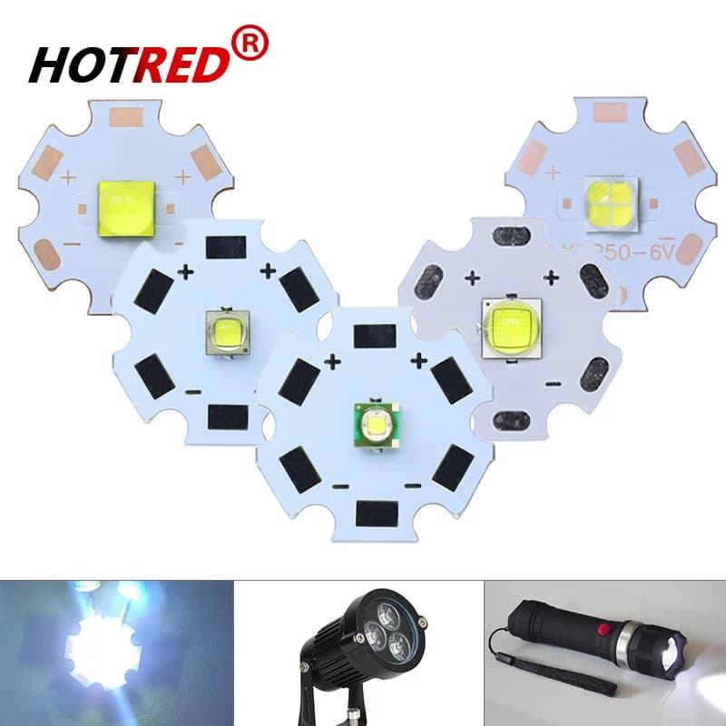 Lampe LED Haute Puissance 3535 XPE 5050 XML2 XGardens 50 T6 3V 6V, 10 Pièces, 3W 5W 10W 18W, Perle Blanche Froide, Bricolage pour Lampe de Poche, Vélo Voiture Torche