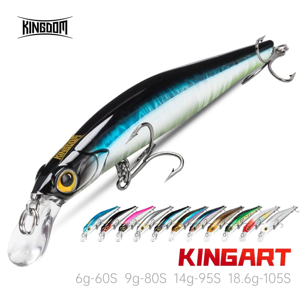Royaume vente chaude Jerkbaits leurres 60mm 6g 80mm 9g 105mm 18.6g coulant vairon Swimbait Isca appâts artificiels pêche Wobblers