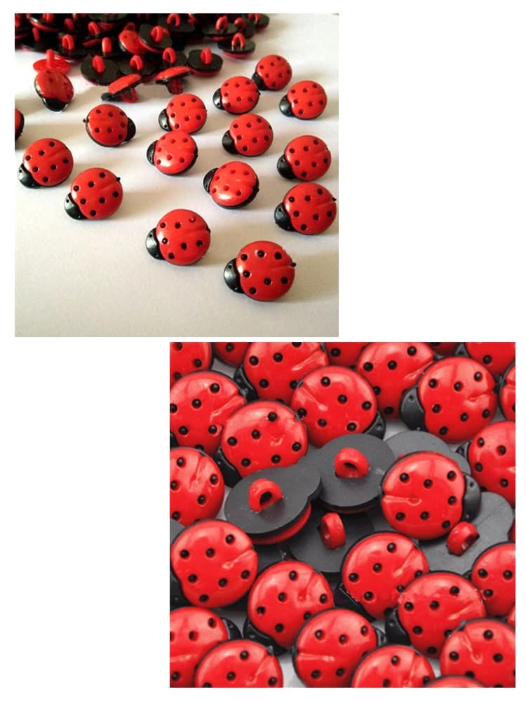 Lèvent décoratifs CÔTÉ cinelle rouge pour enfants, belle structure dégradée, article de couture bricolage, accessoires d'utilisation, lot de 50 pièces
