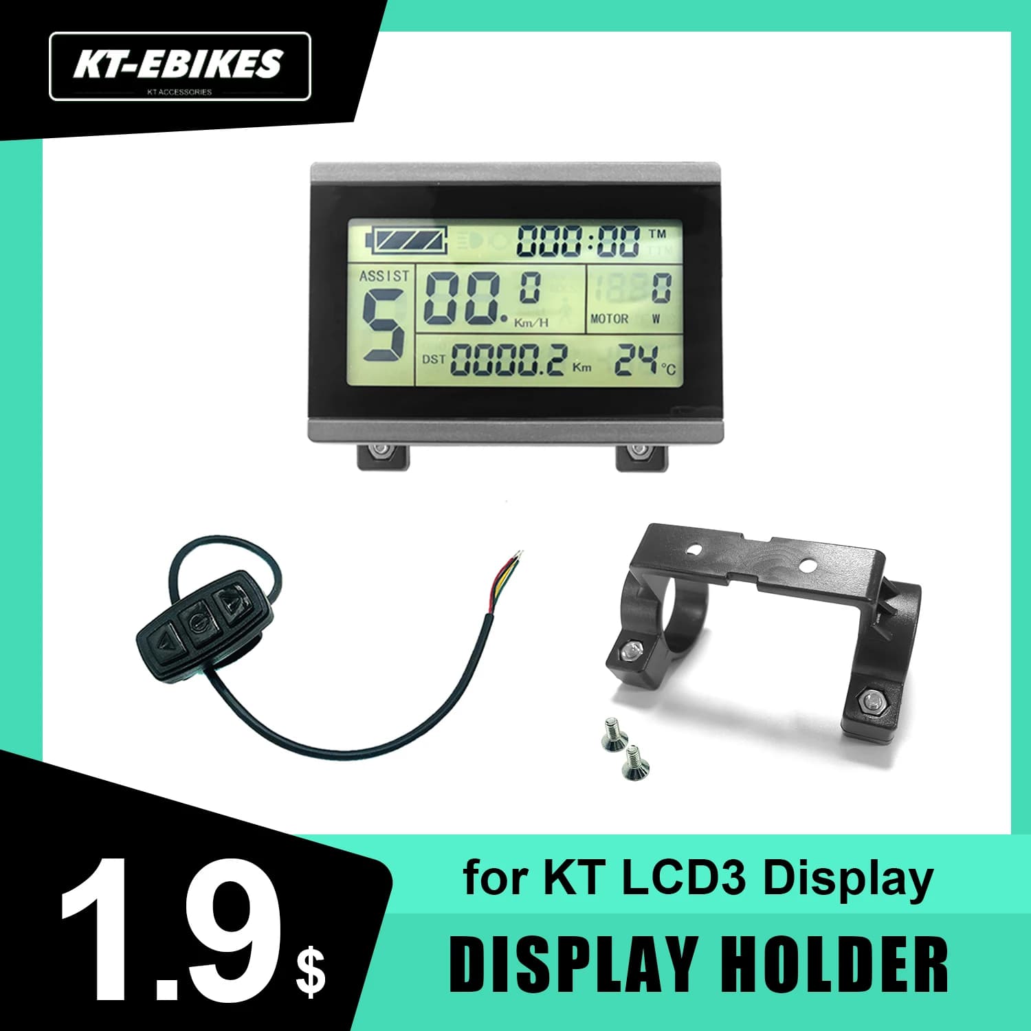 KT LCD3 affichage opérateur ordinateur panneau opérateur KT LCD3 support d'affichage 24V 36V 48V 72V opérateur pour Ebike KT LCD3 affichage
