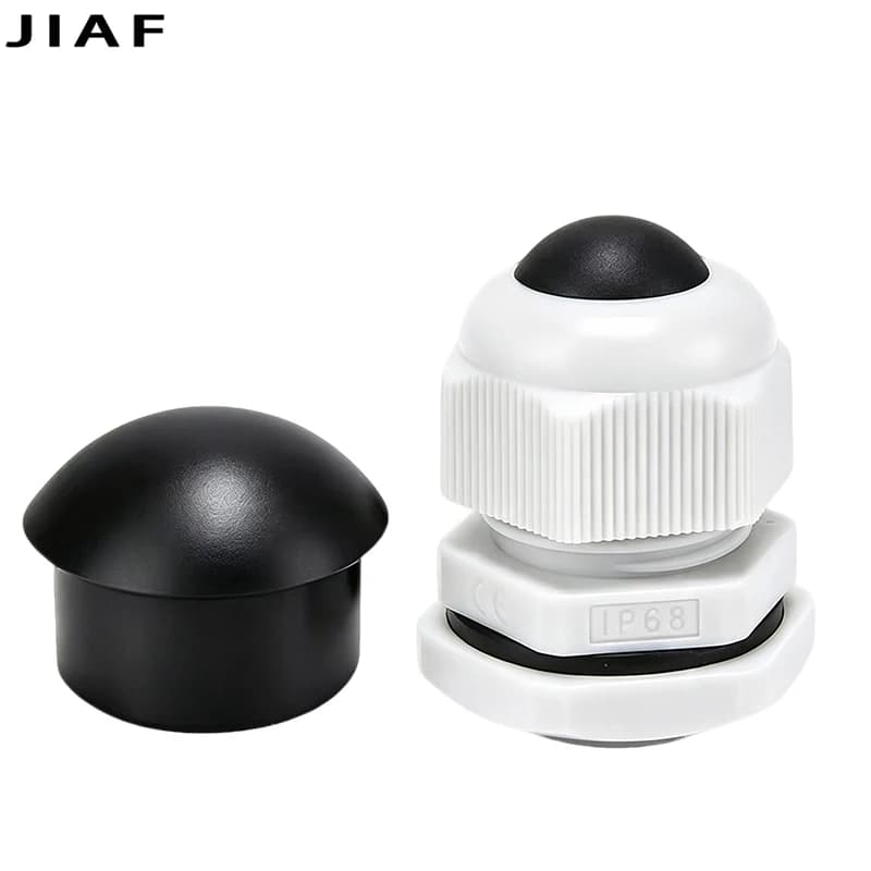 Jitains-Prise sphérique en nylon, presse-étoupe, prise ronde, 6mm, 8mm, 10mm, 12mm, 14mm, 18mm, 25mm, 32mm, 44mm