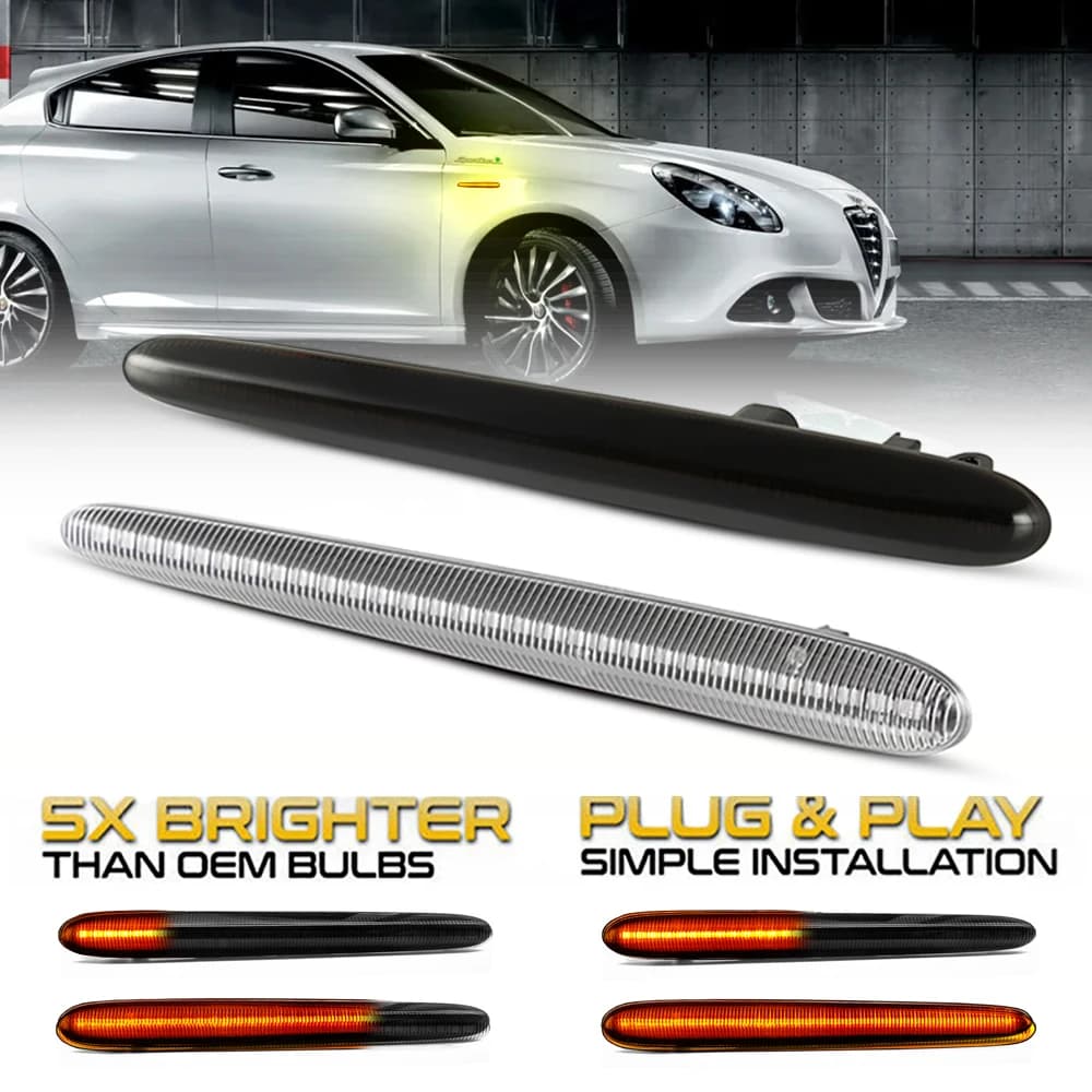 2 pièces LED feux de position latéraux dynamiques flèche clignotants clignotants pour Alfa Romeo Giulietta 940 Juliet Sprint Veloce 2010-2021