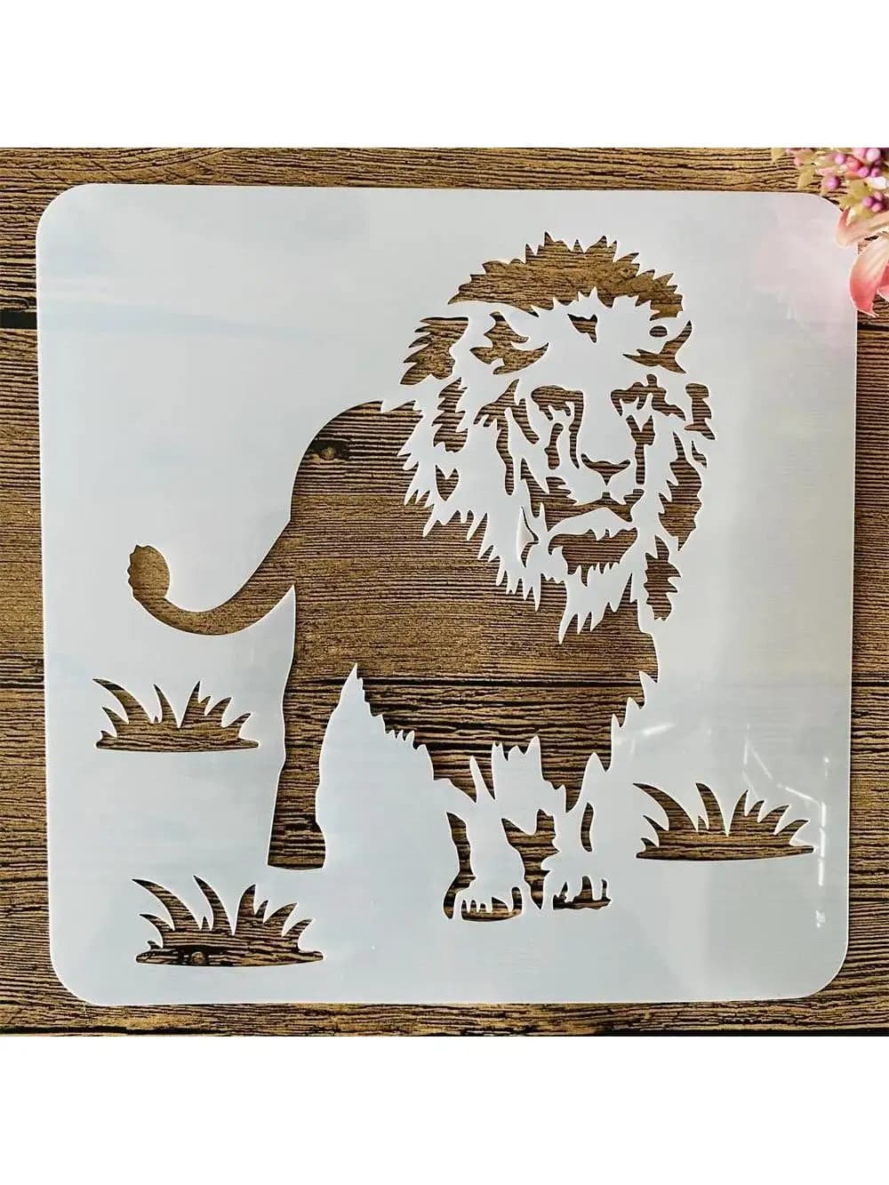 Pochoirs de superposition Lion 20x20cm, bricolage, peinture murale, Scrapbook, coloriage, gaufrage, modèle décoratif d'album