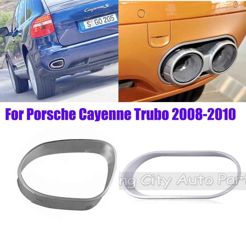 CAPQX pour Porsche Cayenne 08-10 couvercle de cadre de tuyau d'échappement arrière automatique Chrome queue gorge décor panneau capuchon capot protecteur couvercle garniture