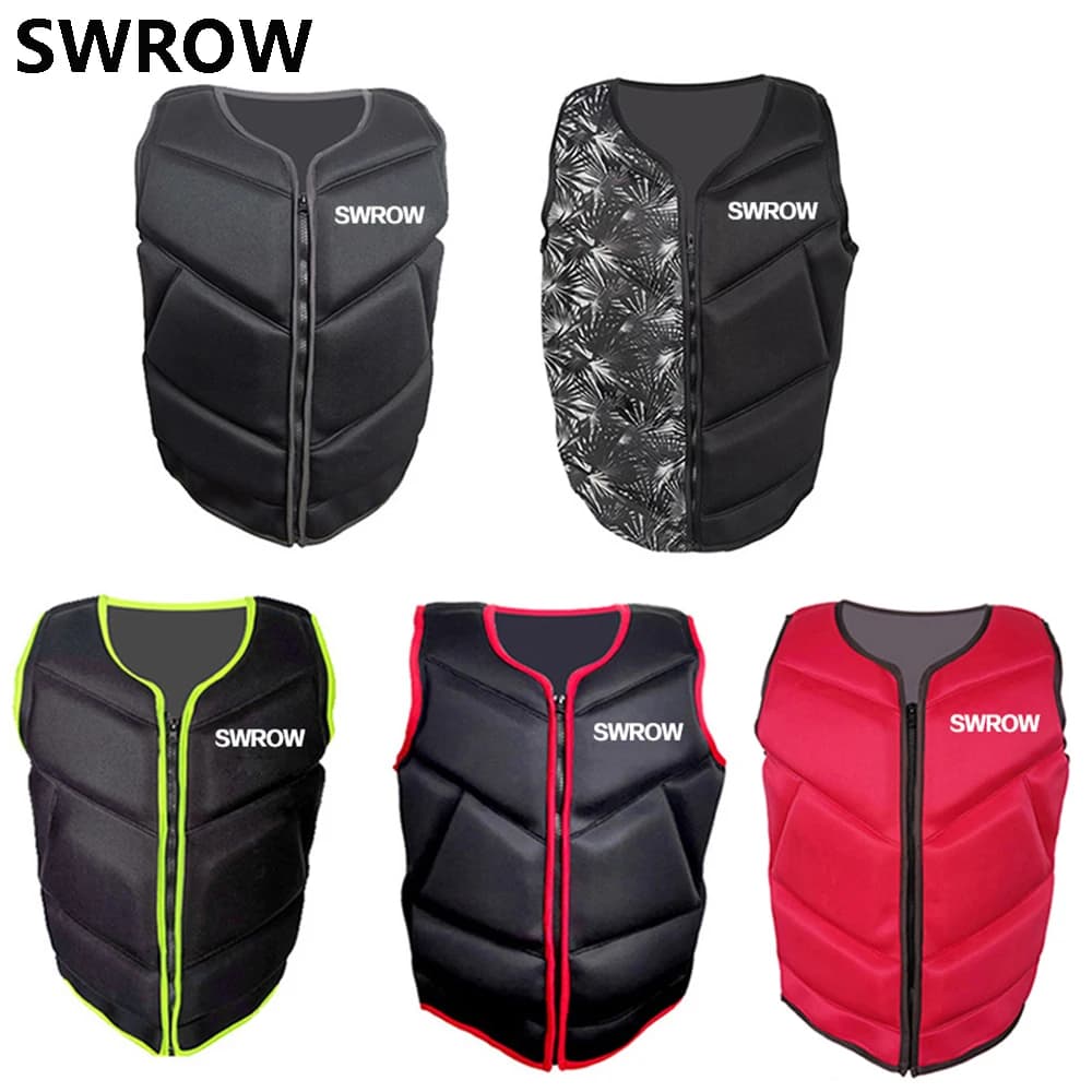 Gilet de Sauvetage en Néoprène pour Adultes, pour le Surf, le Ski, les Hurboats, le Radeau de Kayak, la Pêche, la Natation, la Dérive et le Sauvetage en Toute Sécurité