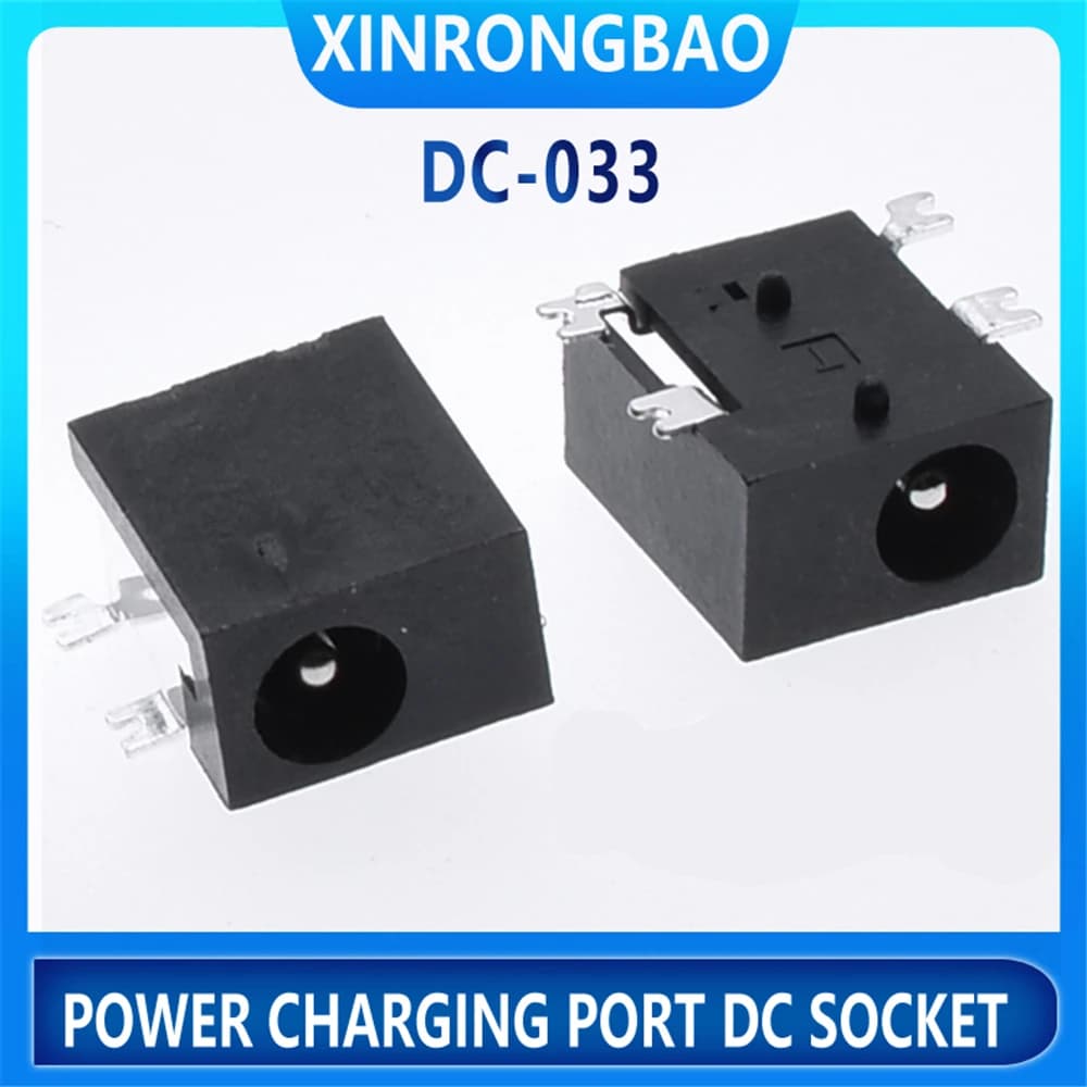 Prise femelle, DC-033, 1.3mm, DC, DC033 SMD, 4 broches, qualité supérieure, résistance aux températures élevées, tout copd