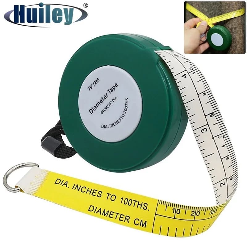 Ruban de mesure de diamètre d'arbre 2000 mm (79 pouces) en PVC souple rétractable – Outil professionnel de mesure pour jardinage