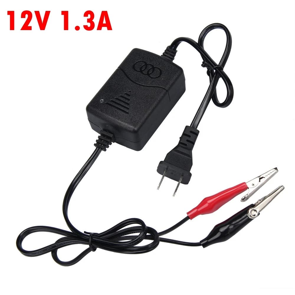 Chargeur automatique de voiture et de moto avec indicateur LED, batterie au plomb, gel AGM VRLA, 3AH-25AH, 12V, 1,3 A