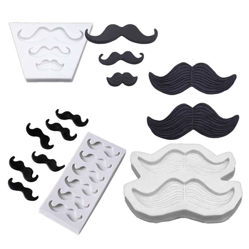 Moule à Moustache en Silicone, Outils de Décoration de Gâteaux, Biscuits en Sugarcraft