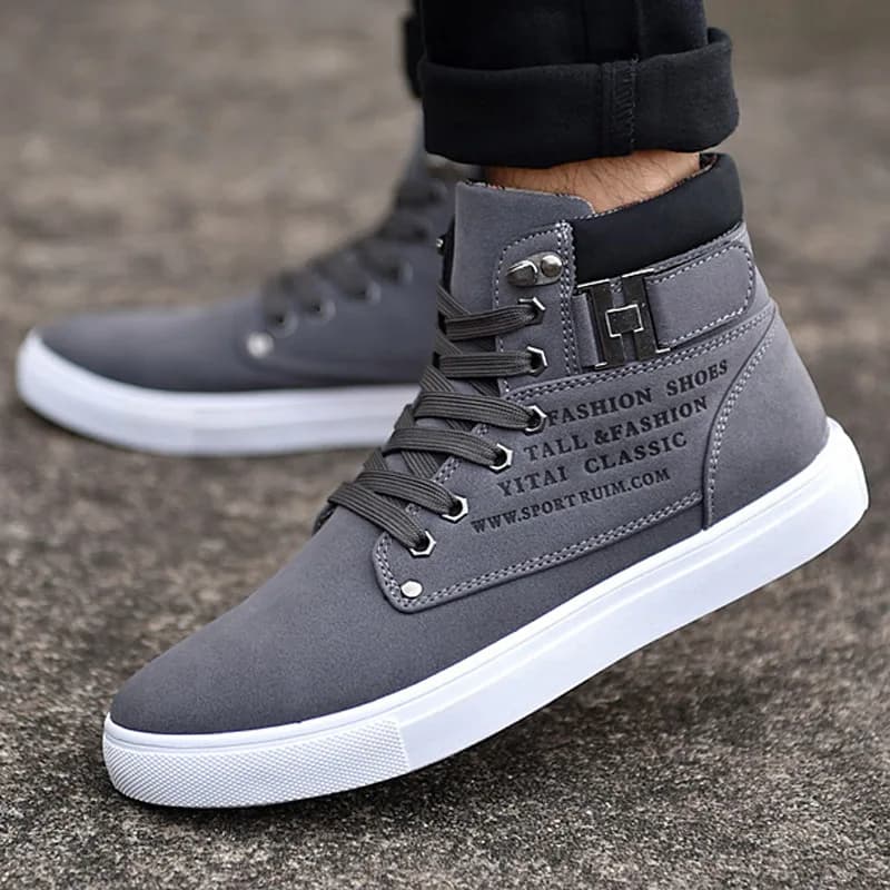 Baskets montantes décontractées pour hommes, faux daim conviviale ré, chaussures à plateforme, colombien canisé, haute qualité, printemps, automne
