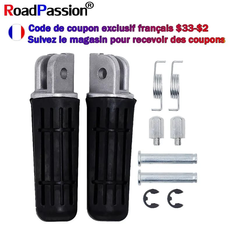 Hurbike-Pédales de repose-pieds pour YAMAHA, FZRfemale, FZSfemale, MT03, TDM900, TDR125, XJfemale, N S, XJR400, XV1700, XVS950CU, YZF1000, R6, Accessoires
