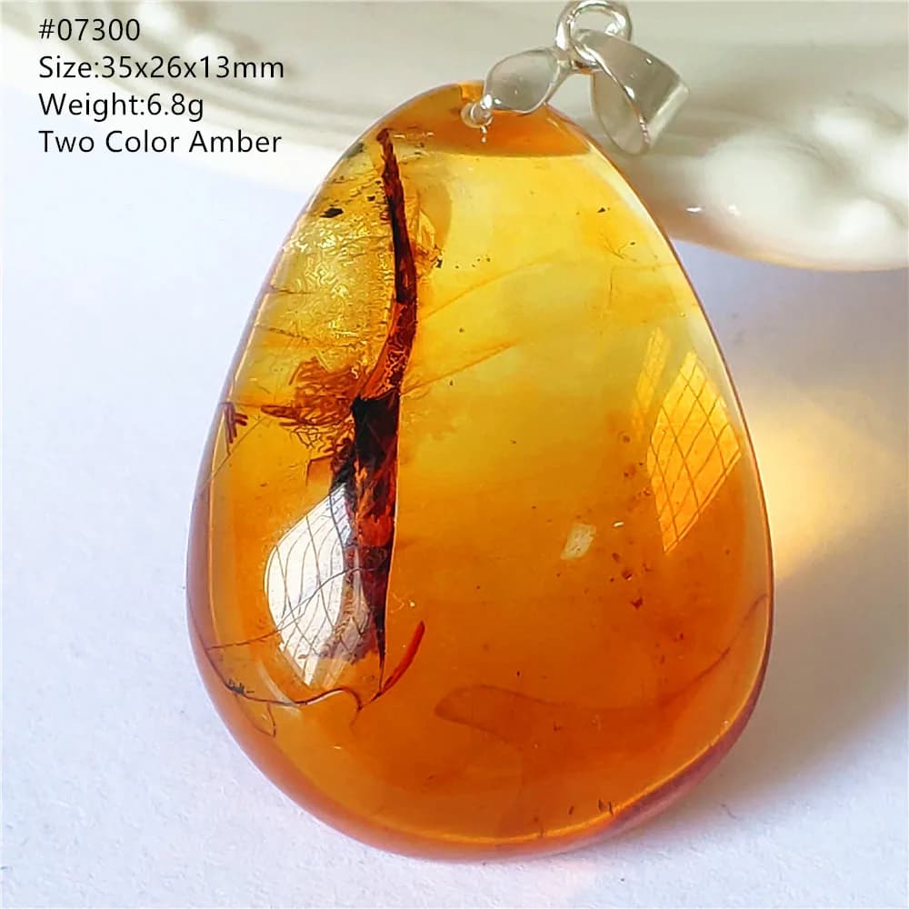 Collier pendentif en ambre Piebald naturel, goutte d'eau, ambre jaune, perles, bijoux en pierre Reiki AAAAAA