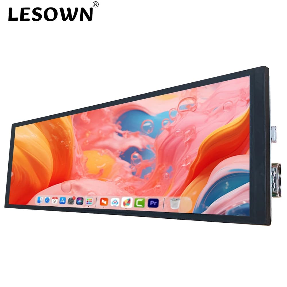 LESOWN-Écran LCD à barre étirée longue, moniteur de carte de pilote USB HDMI pour PC de jeu Raspberry Pi Windows, 7.9 pouces, 1280x400