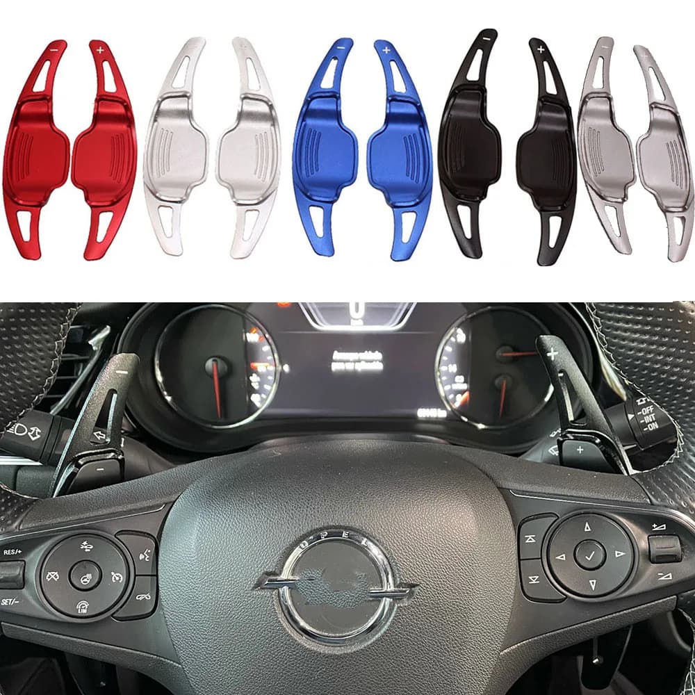 Palette de Changement de Vitesse pour Volant de Voiture, Autocollant DSG, pour Opel Corsa F GS LINE Insignia B GSi Grandland X Hybrid4 Mokka