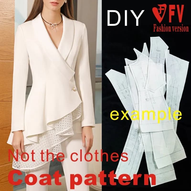 Dessins de couture 600 sol Blazer col en V 1:1 modèle de conception de vêtements BWT-120