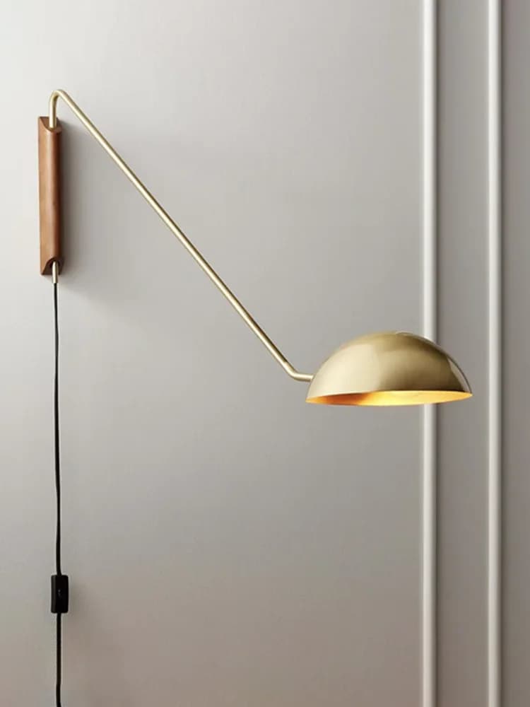 Applique murale Led réglable en métal et bois, Design italien, E27, avec bras pivotant, pour salon, arrière-plan, couloir, bureau, chevet