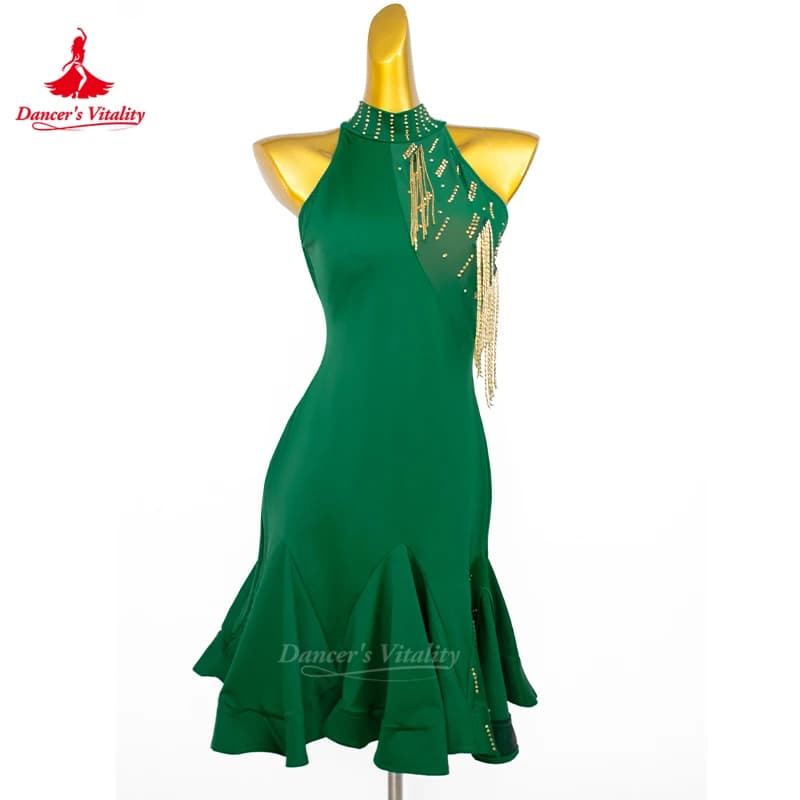 Robe de brevLatine pour Femme Adulte, Tenue Professionnelle en Lène, Personnalisée, Ensemble de Compétition Cha Cha, 303, 600, pour Enfant et Fille