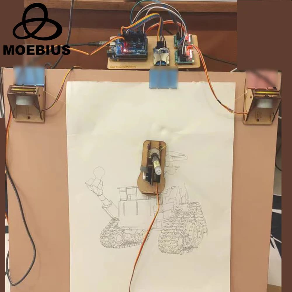 Robot de dessin Open Source pour Ardu37, peinture murale, machine robotique, traceur de ligne Piazza, kit de projet le moins cher
