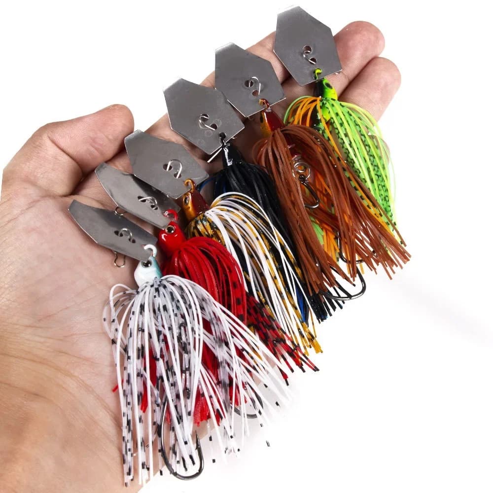 Leurre métallique avec jupe en caoutchouc, appât Él, wobJeff, buzzbait, jigging, cuillère spinner pour brochet, 100mm, 11g, 1 pièce