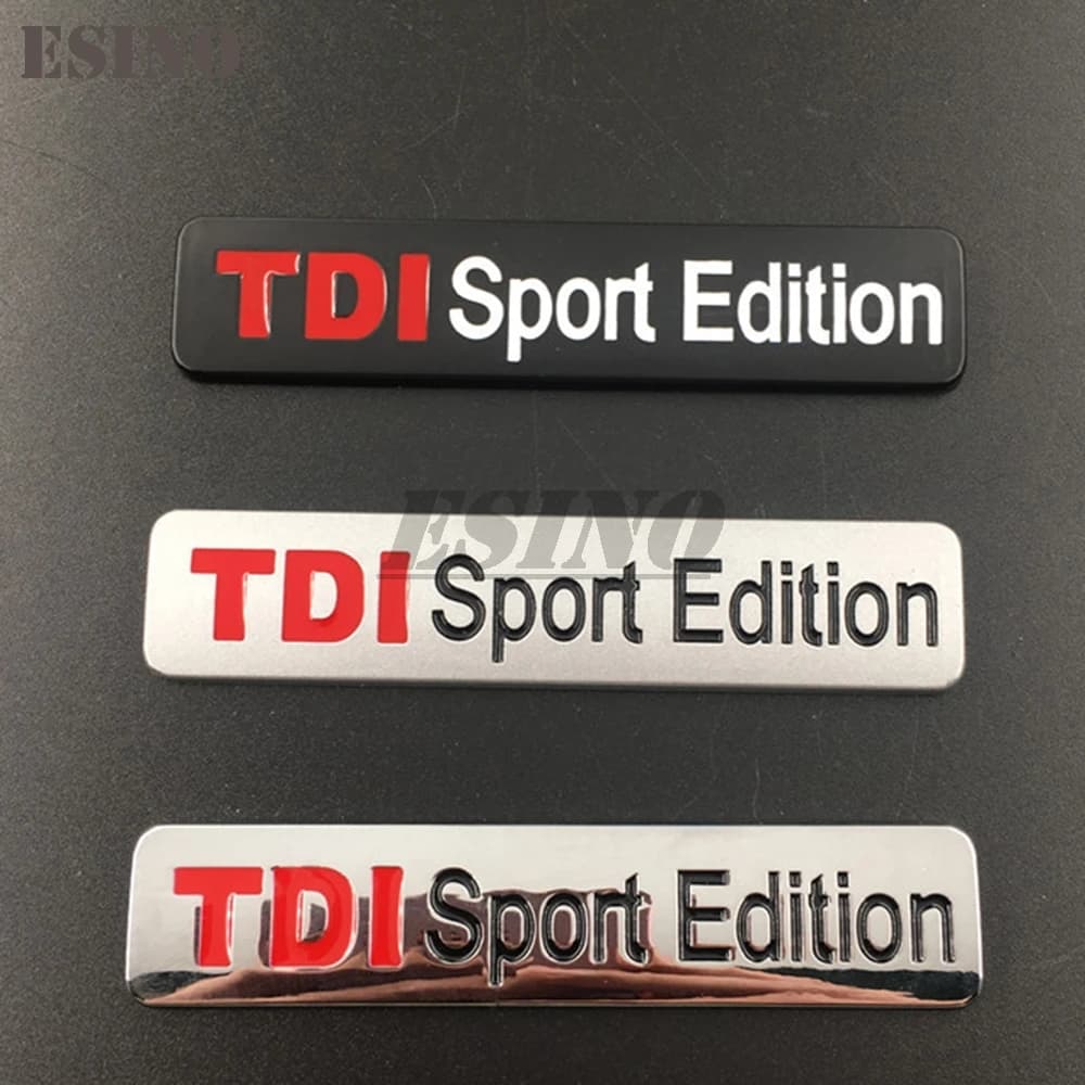 Logo de coffre de voiture en alliage de Zinc, édition sport, Turbo à Injection directe, 3D TDI, accessoires de porte arrière, Badge adhésif de style