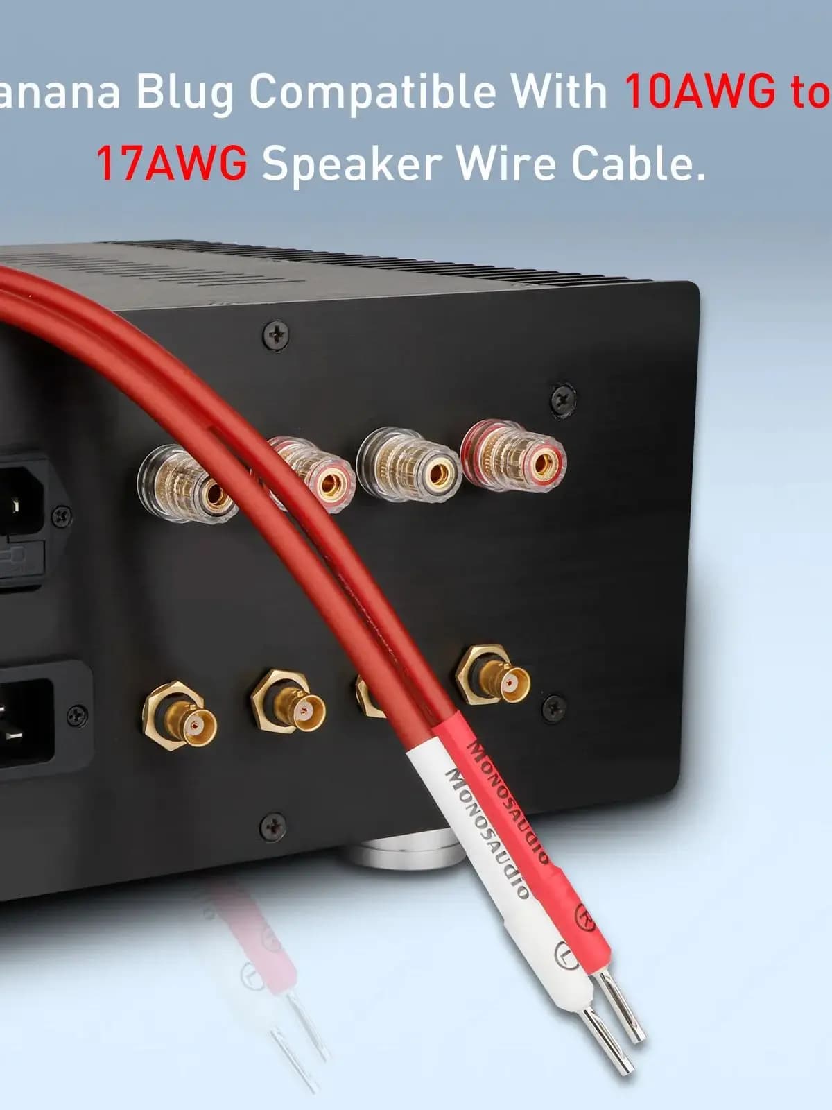 Monosaudio – prise banane plaquée cuivre pur/or/rhodium B80, connecteur adaptateur de qualité supérieure, Jack terminal, 4 pièces, meilleures ventes
