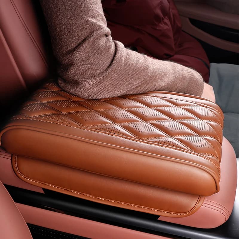 Coussin d'accoudoir de voiture universel en cuir de qualité supérieure, coussin d'accoudoir de console centrale, oreiller rose, accessoires d'intérieur de voiture, 1 pièce