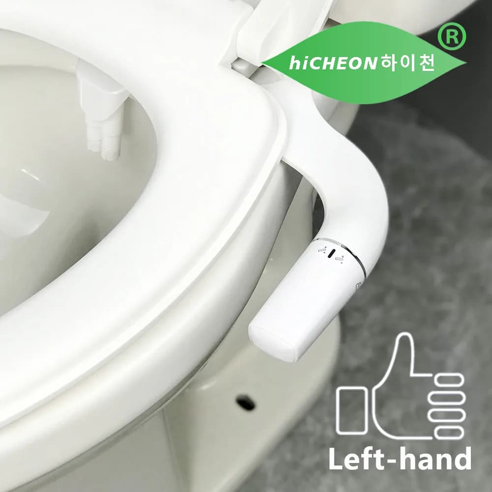 Bidet Bidets gauchers sur le côté gauche, fixation du siège de toilette pour gauchers, pulvérisateur d'eau, Bidets Non électriques