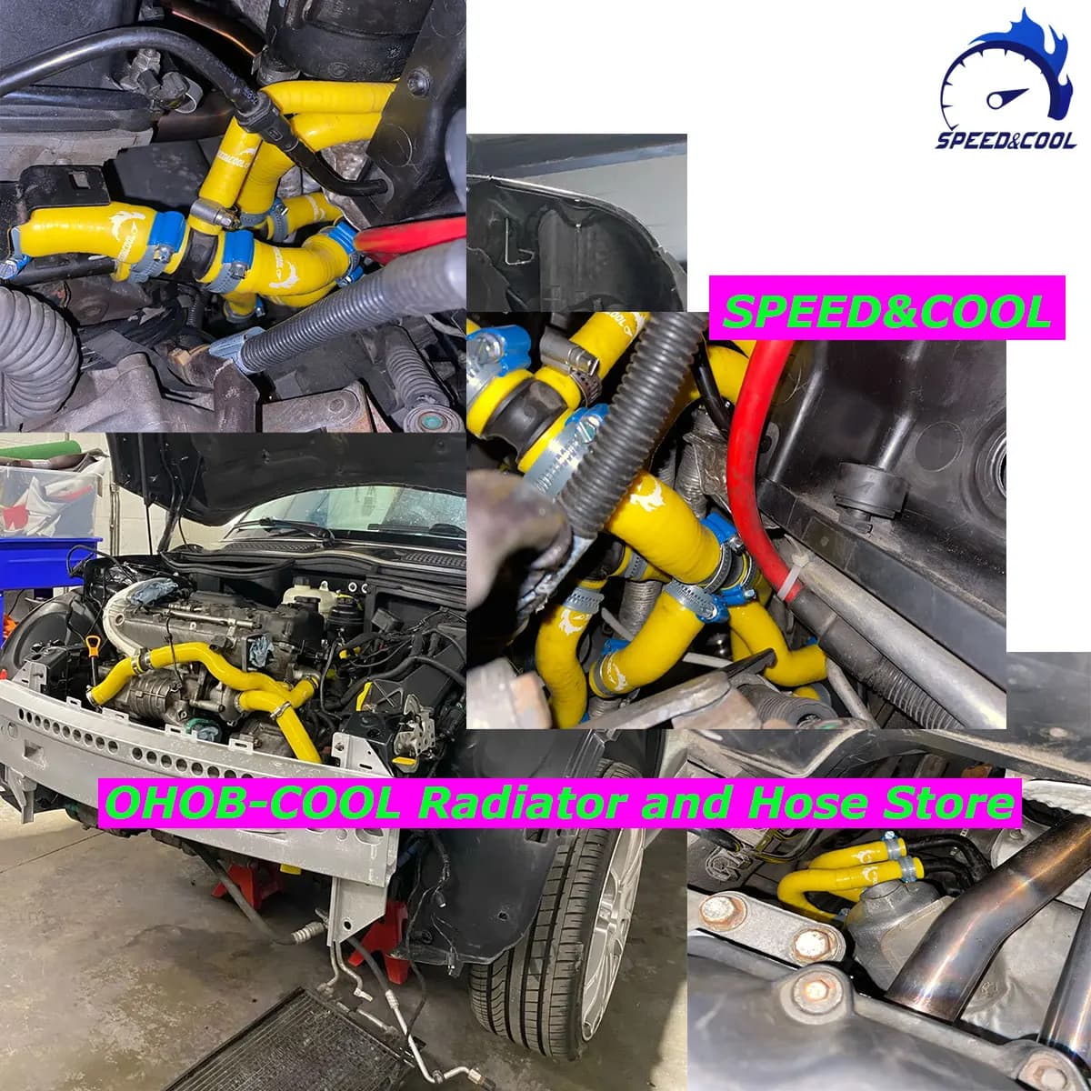SPEED & COadvocate-Tuyau de refroidissement en silicone, 15 pièces, pour Mini Cooper S, MK1, R52, R53, 1.6, Smile Charged Tritseats, Engine 2001-2006, RHD