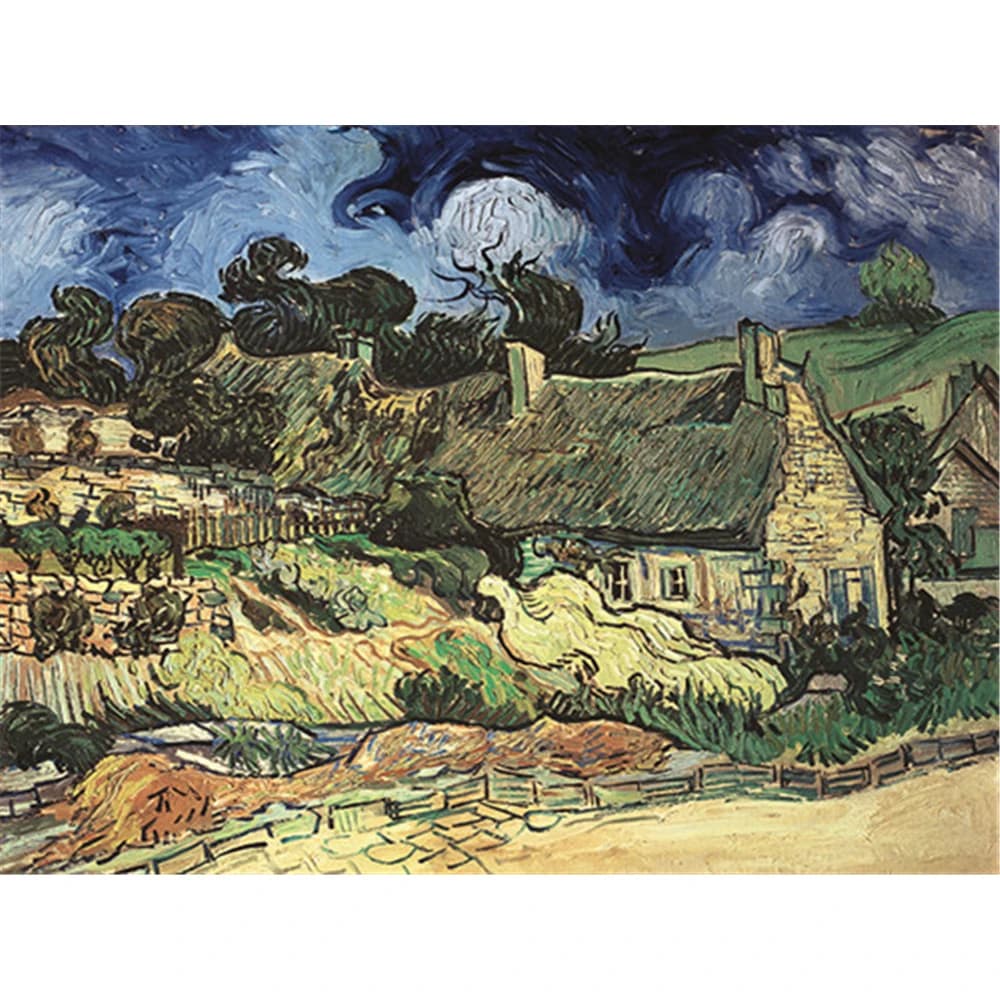 Paysage Van Gogh – kit de broderie en point de croix 11CT, bricolage, ensemble de couture artisanale, toile imprimée, fil de coton, vente à domicile