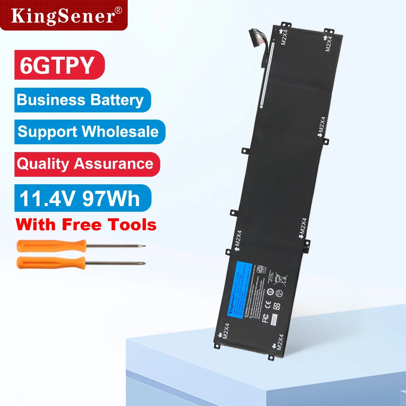 KingSener nouvelle batterie d'ordinateur portable 6GTPY 11.4V 97WH pour DELL XPS 15 9570 9560 7590 pour DELL Precision 5520 5530 série ordinateur portable H5H20