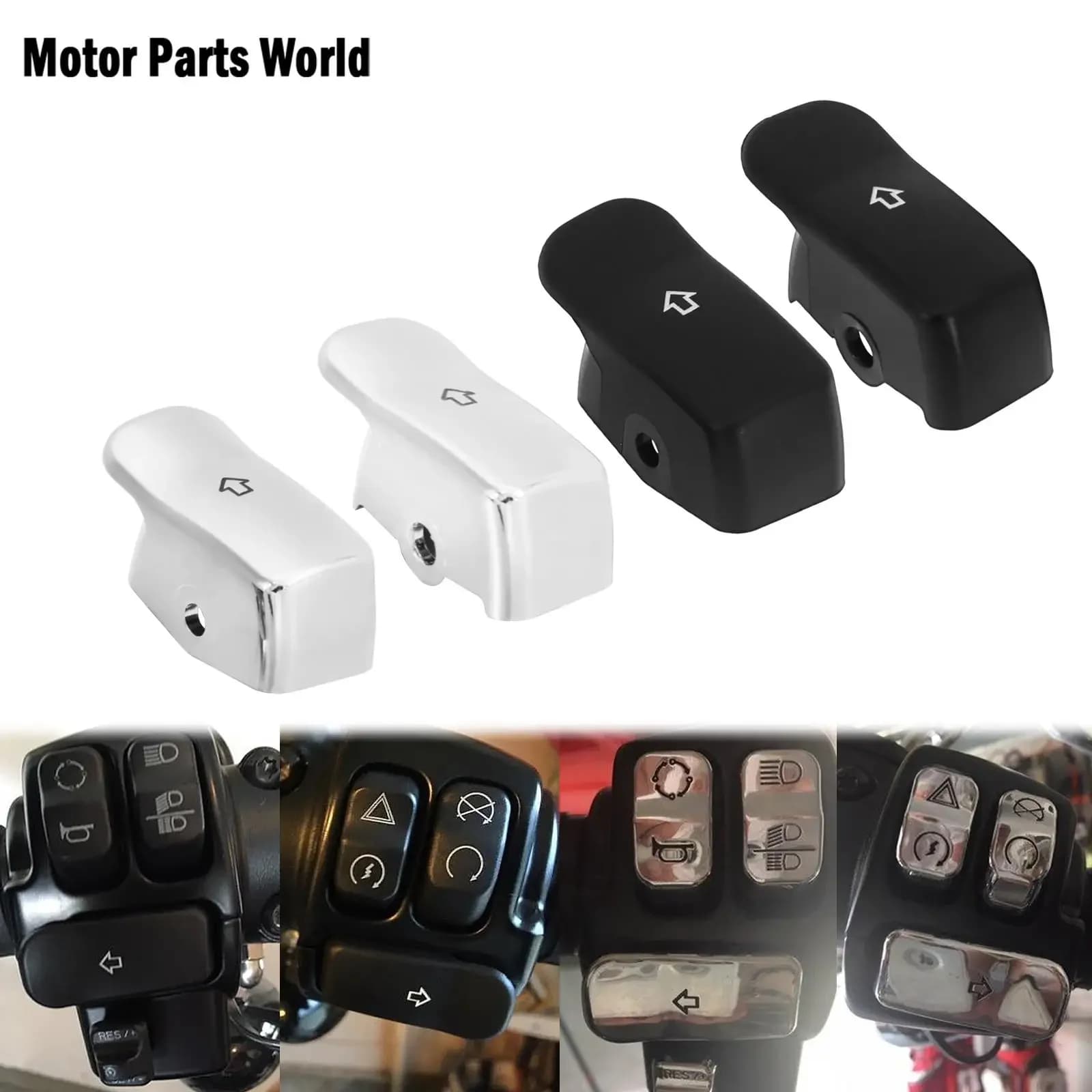 Extension de bouton pour interrupteur de clignotant de moto, 2 pièces, pour Harley Softail Deluxe FLSTN Fatboy burst FLSTC