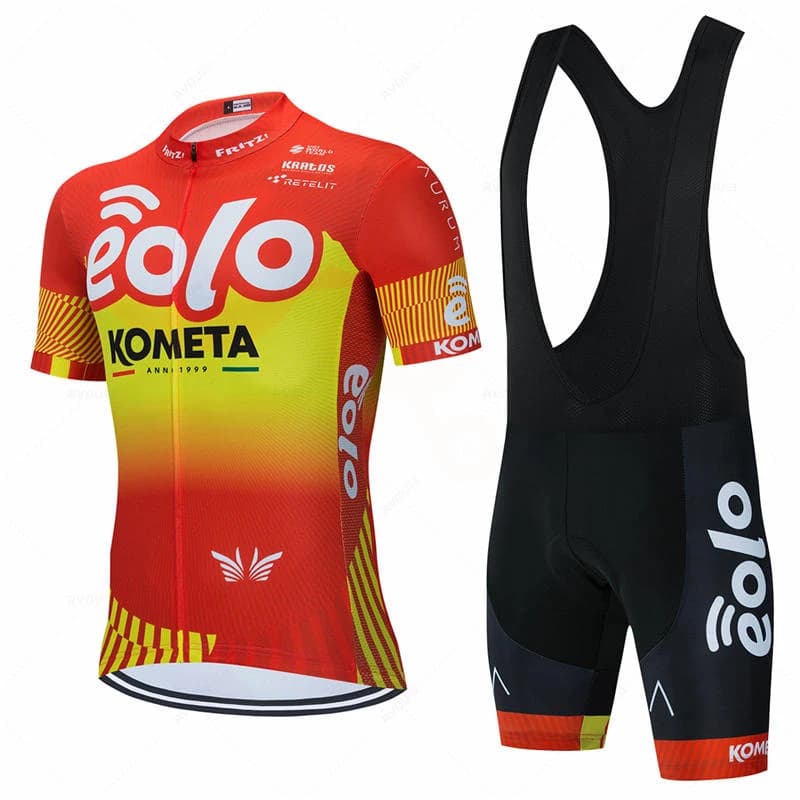 Maillot de cyclisme de l'équipe Eolo Kometa, vêtements de vélo, ensembles de gel à séchage rapide, vêtements de sport