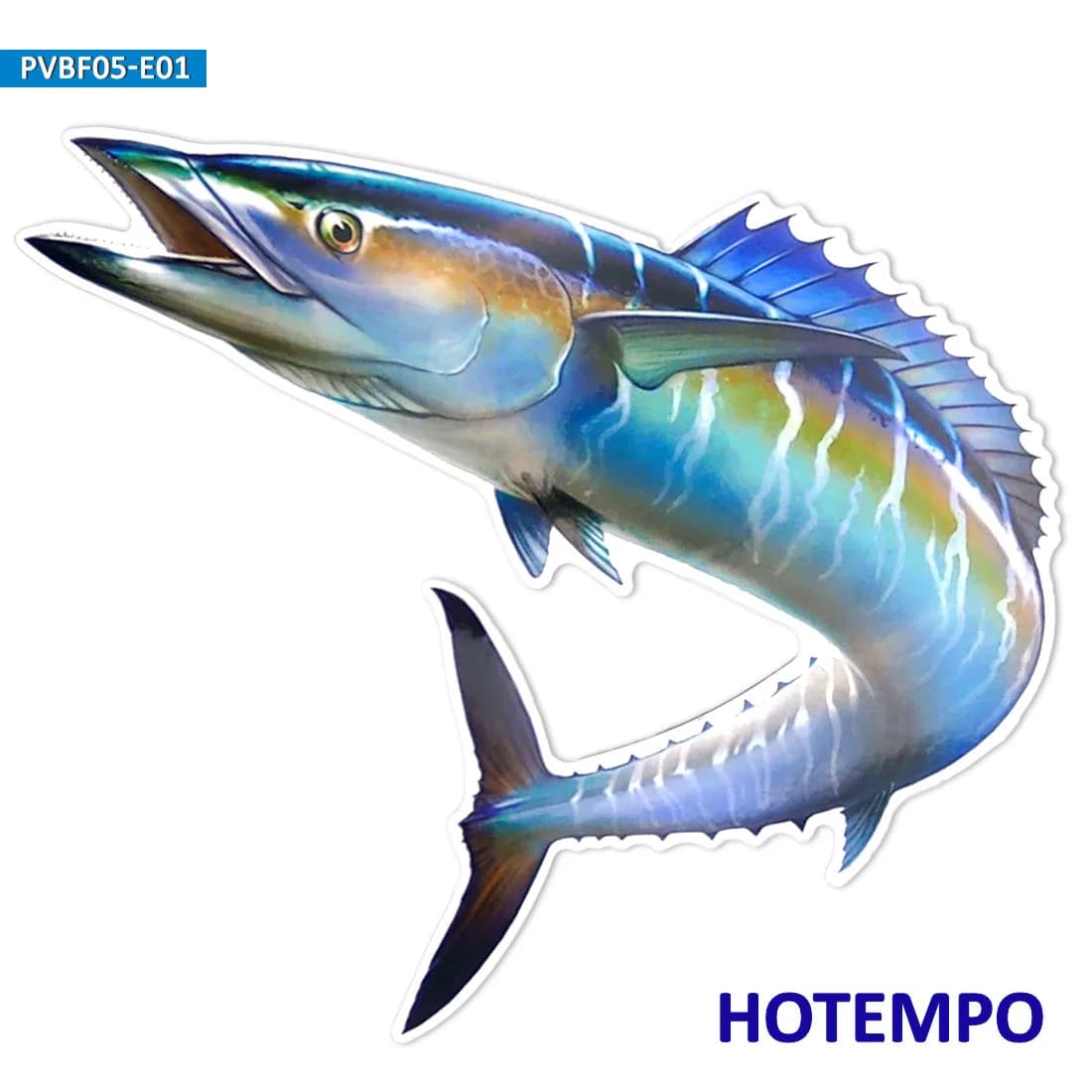 20cm 7.87pouce, Poissons de mer de grande taille, thon, vivaneau, perche, autocollants imperméables, pour pêcheur, ordinateur portable, bagages, bateau, moto, planche à roulettes, mur, verre,