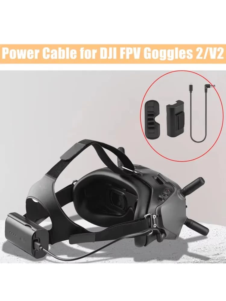 Câble de charge 30/130 cm pour lunettes DJI FPV 2, câble d'alimentation mobile à charge rapide pour lunettes DJI FPV 2