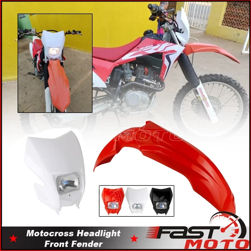 Endflats-Kit de carénage en plastique sport MX Touristers, lumière de sauna avant, garde-boue pour Honda CRF150F, CRF230F, CRF 150, 230, 250, 450 F R L