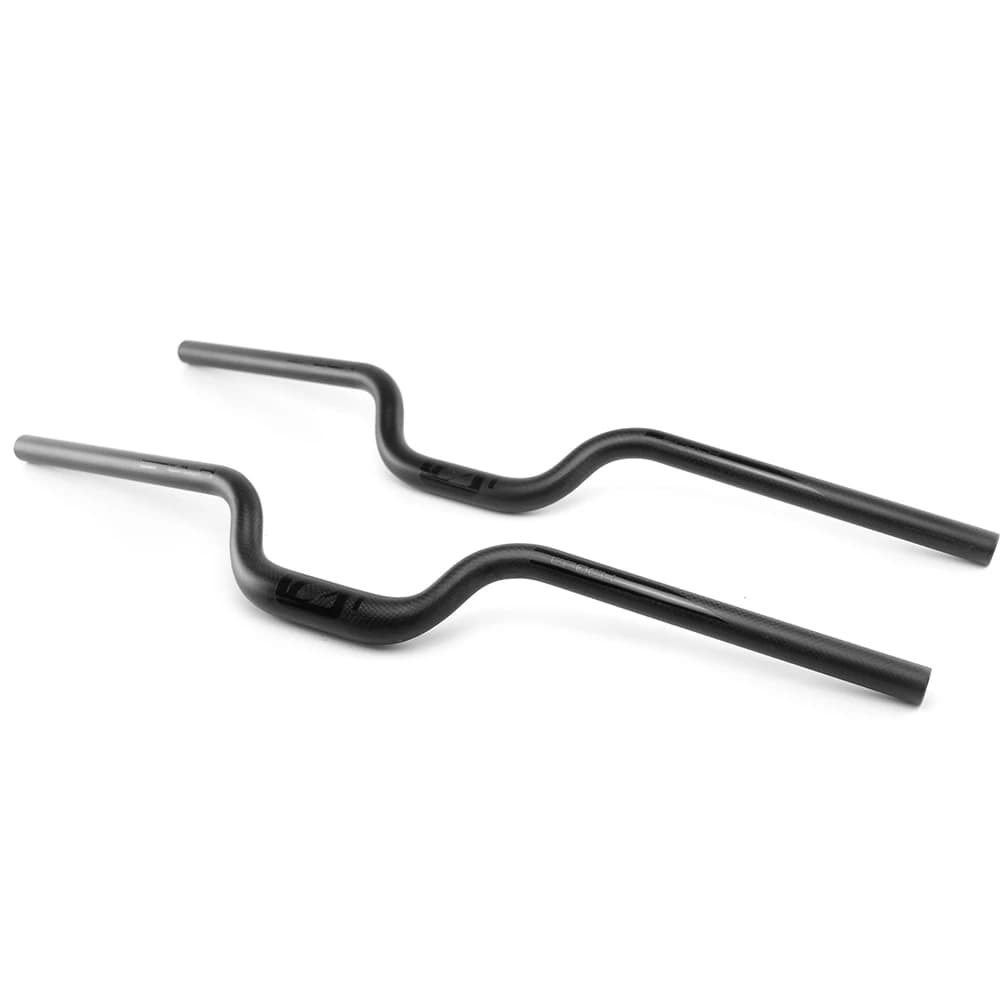 Guidon de vélo pliant ULLICYC en carbone pour VTT et BMX, guidon brillant, 31,8 mm, 25,4 mm de diamètre, 560 mm à 700 mm de diamètre