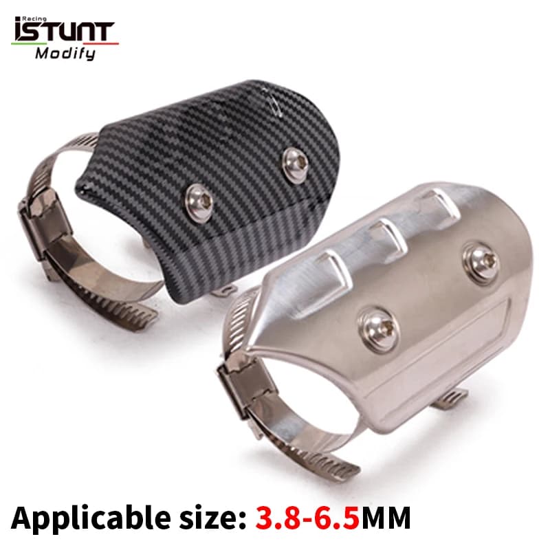 Protecteur de tuyau d'échappement de moto en Fiber de carbone, bouclier thermique, couvercle Anti-brûlure pour MSX125 NVX SMAX155 Z900 CBR300 R6