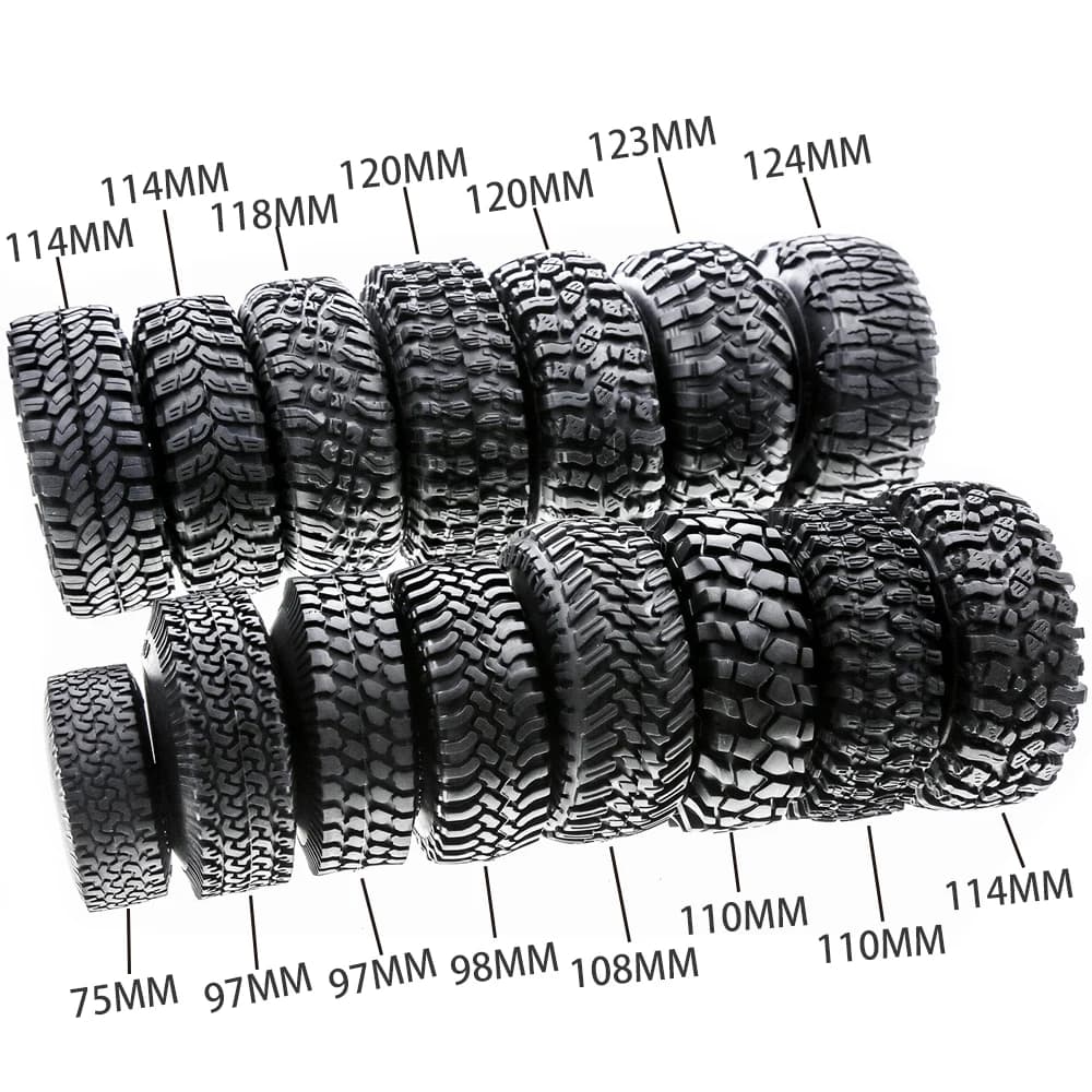 Pneus Roches en Caoutchouc de 1.9 Pouces, pour 1:10 RC Rock inoler TRtage Bronco D90 D110 Axial scx10 90046 RCversiCC01 TF2, 2 Pièces