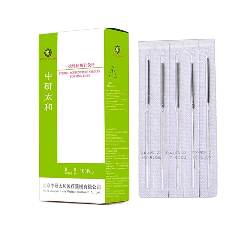 1000 pièces aiguille d'acupuncture 10 boîtes aiguille pointue jetable aiguille d'acupuncture stérile sans Tube Massage beauté
