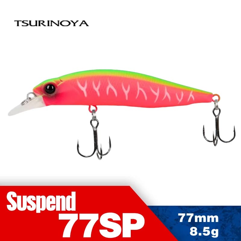 TSURINOYA Jerkbait DW101 77mm 8.5 leurre de pêche méné suspendu 77SP appâts durs artificiels système de mouvement brochet pêche Wobbler