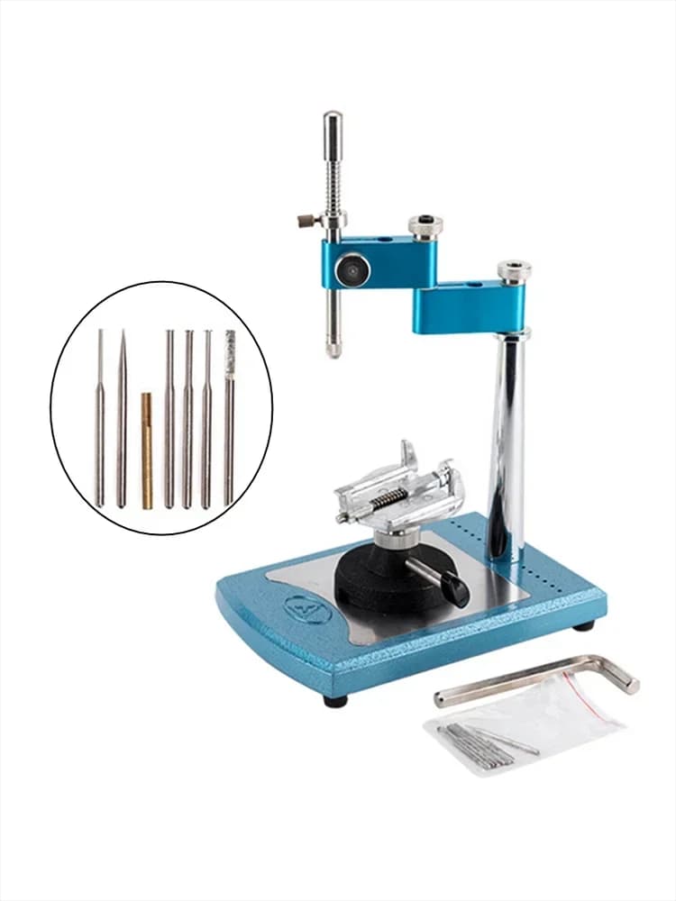 Arpenteur de laboratoire dentaire, visuiseur d'arpenteur simplement parallèle, outil entièrement réglable, Base carrée, Observation parallèle, couleur bleue