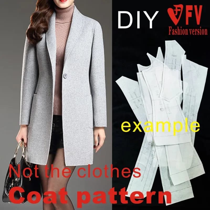Manteau polaire double face petit revers dames modèle physique 1:1 structure de couture BFY-169 de dessin