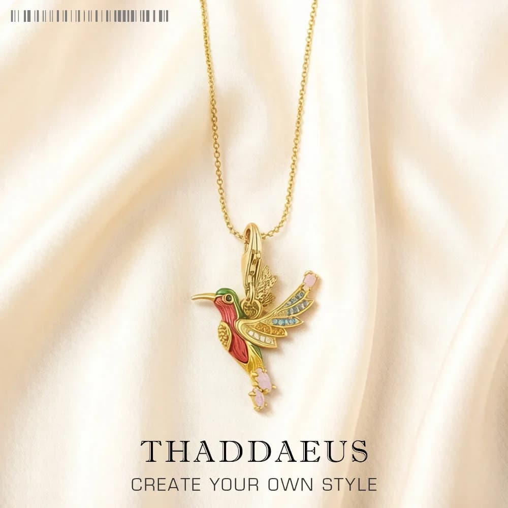 Collier colibris coloré, Bijoux fins bohémien en argent Sterling 2021, flambant neuf, cadeau ludique pour femmes, 925