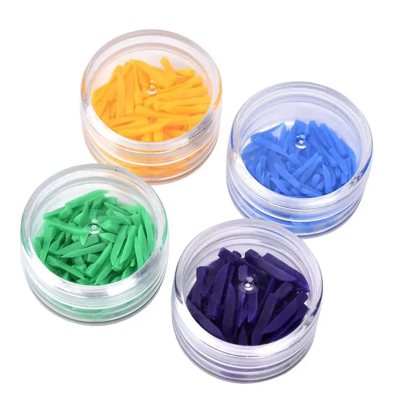 Cales dentaires jetables en plastique, 40 pièces/boîte, matériaux de dentisterie