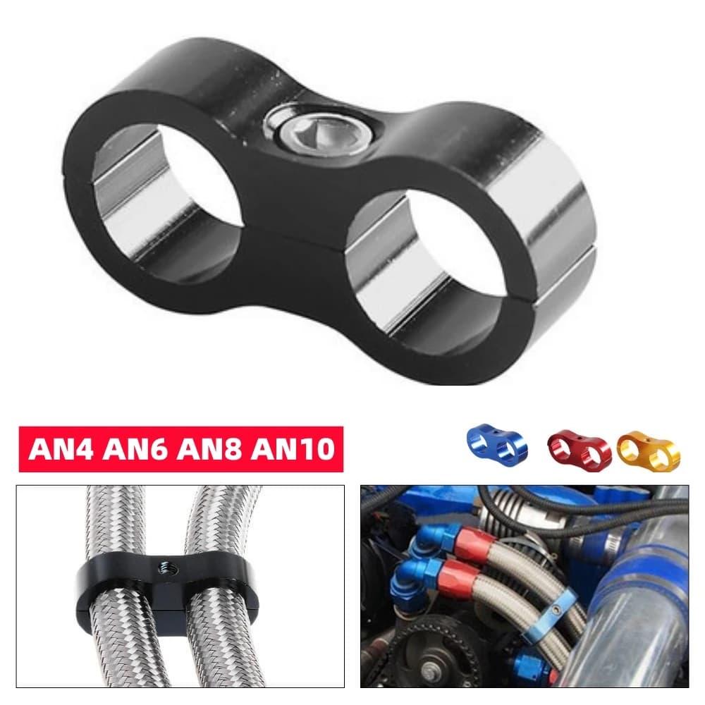 Colliers de serrage anodisés AN4 AN6 AN8 AN10 pour conduites automobiles, colliers de serrage pour tuyaux en caoutchouc, kit séparateur Lupo pour conduites d'huile, de carburant et d'eau, colliers de