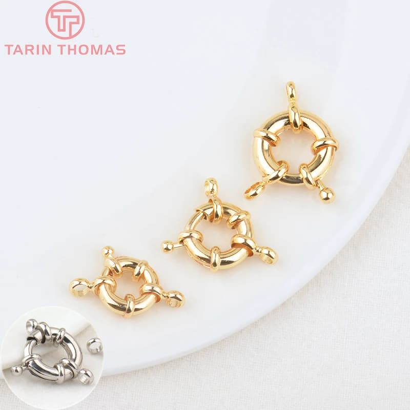 (2751)6 pièces 11.5MM 13MM 15MM 21MM 24K couleur or laiton 2 trous bracelet à breloques connecteur haute qualité bijoux à bricoler soi-même accessoires