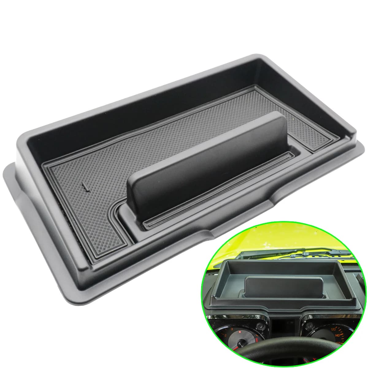 Boîte de rangement pour tableau de bord intérieur de voiture, support de plateau, étanche et antidérapant, accessoires de style automobile pour Suzuki Jimny 2019 2020 2021