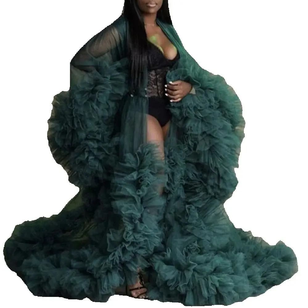 Robes en tulle alterstar sexy pour séance photo, robe transparente ornée d'oiseaux, document personnalisé pour séance photo ou baby shower, peignoir grande taille, quoi que ce soit