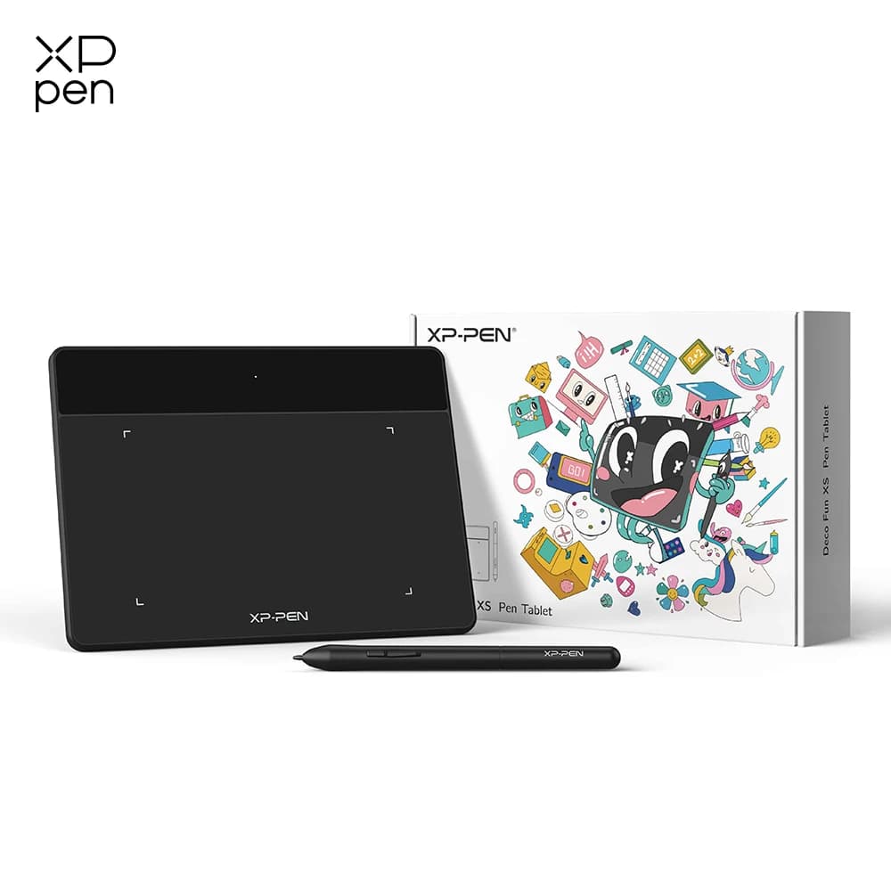 XPPen Deco Fun XS tablette de dessin numérique tablette graphique 4 pouces pour Art Signature éducation en ligne pour Windows Mac Android Linux